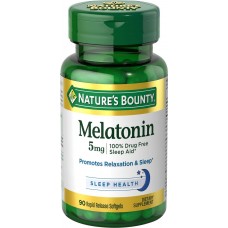 Nature's Bounty Suplemento de Melatonina Melatonin 5mg (90 Cápsulas)